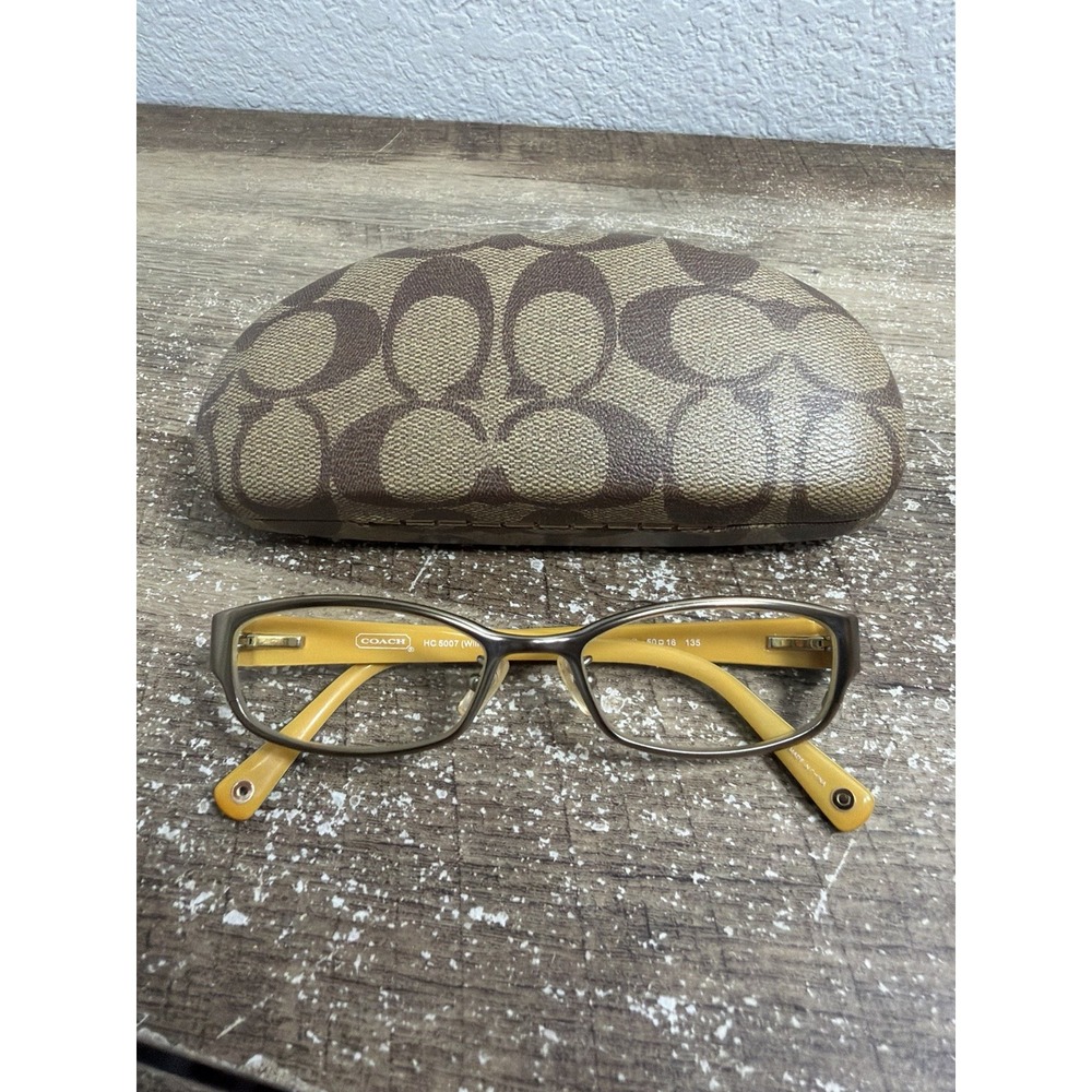Coach HC 5007 Willow 9045 Sand Eyeglasses Frames 50-16-135 w/ Case AS IS
